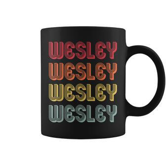 Wesley Gift Name Personalized Funny Retro Vintage Birthday Coffee Mug - Seseable