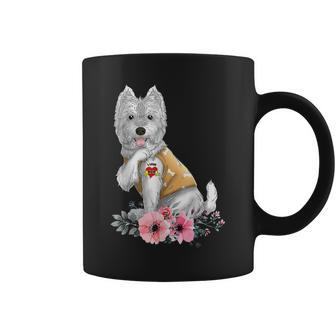 Westie I Love Mom Tattoo Dog Funny Mothers Day Gifts Coffee Mug | Mazezy CA