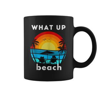 What Up Beach | Funny Beach Summer Vacation Coffee Mug | Mazezy