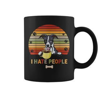 Whippet Dog Fathers Day I Hate People With Cup Of Coffee Coffee Mug - Thegiftio UK