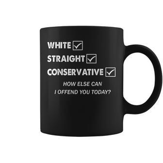 White Straight Conservative Funny Republican Gifts Men Women Coffee Mug - Thegiftio UK