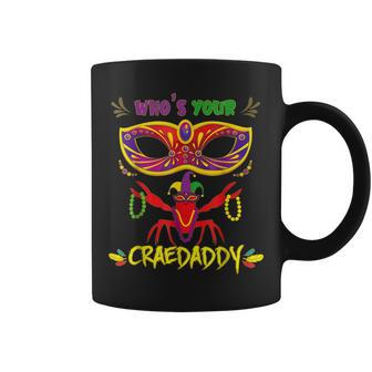 Whos Your Crawdaddy Crawfish Jester Hat Mardi Beads V3 Coffee Mug - Seseable