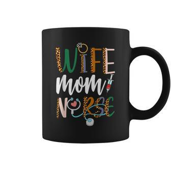 Wife Mom Nurse Womens Rn Lpn Mothers Day For Nurses Coffee Mug - Thegiftio UK