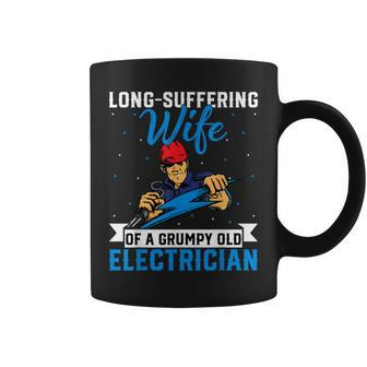 Wife Of A Grumpy Old Electrician - Funny Electricians Wife Coffee Mug - Thegiftio UK