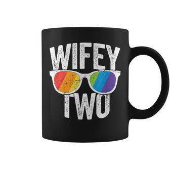 Wifey Two Lesbian Pride Lgbt Bride Couple Gift Coffee Mug | Mazezy
