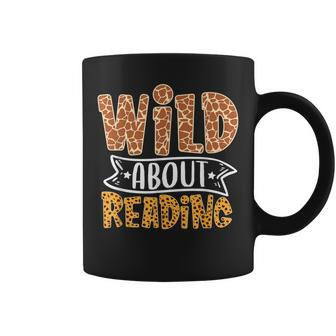 Wild About Reading Books Lovers Library Day English Teacher Coffee Mug | Mazezy