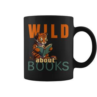 Wild About Reading Love Books Nerd Bookworm Librarian Coffee Mug | Mazezy