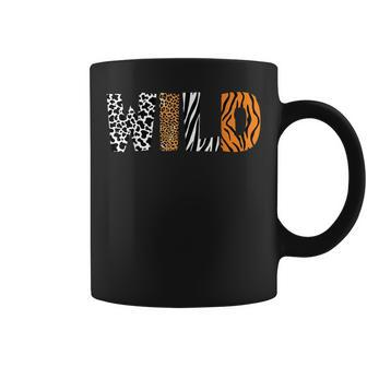 Wild Animal Pattern Cow Leopard Zebra Tiger Animal Print Coffee Mug | Mazezy