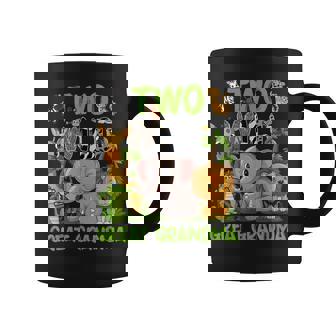 Wild Two Great Grandma Zoo Birthday Safari Jungle Animals Coffee Mug | Mazezy