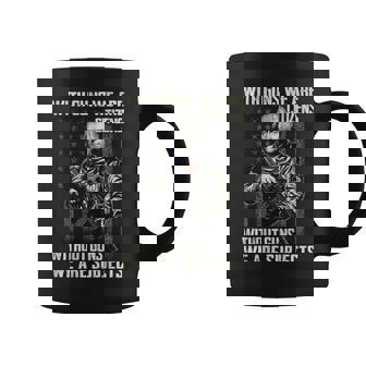 With Guns We Are Citizens Without Guns On Back Coffee Mug | Mazezy