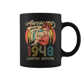 Women 75Th Birthday Gifts Ideas Vintage Retro Best Of 1948 Coffee Mug - Seseable