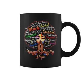 Women Black Queen Afro Unapologetically Dope Gift Coffee Mug - Seseable