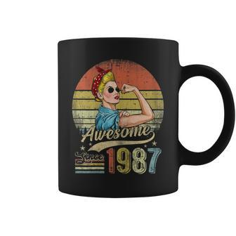 Womens 36 Year Old Awesome Since 1987 36Th Birthday Gifts Women Coffee Mug | Mazezy