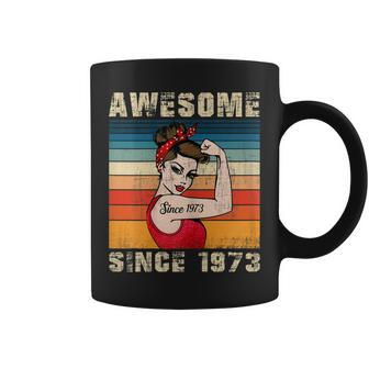 Womens 50 Year Old Awesome Since 1973 50Th Birthday Gifts Women Coffee Mug - Seseable