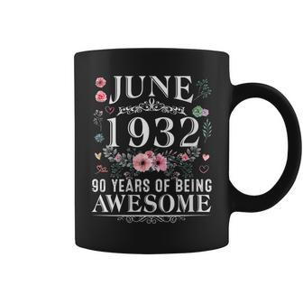 Womens 90 Year Old Made In June 1932 90Th Birthday Gifts Women Coffee Mug - Thegiftio UK