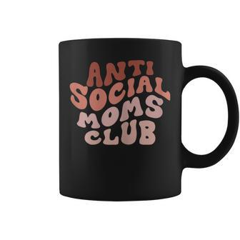 Womens Anti Social Moms Club Retro Funny Mom Life Mothers Day Mom Coffee Mug - Thegiftio UK