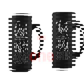 Womens Aunt Of The Wild One Plaid Lumberjack 1St Birthday Coffee Mug - Seseable