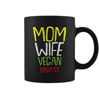 Womens Badass Mom Mothers-Day Vegan Vegetarian Plant Based Mama Coffee Mug - Thegiftio UK