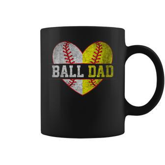 Womens Ball Dad Softball Baseball For Men Fathers Day Dad Daddy Coffee Mug - Thegiftio UK