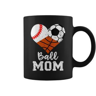 Womens Ball Mom Funny Baseball Soccer Basketball Mom Coffee Mug - Thegiftio UK
