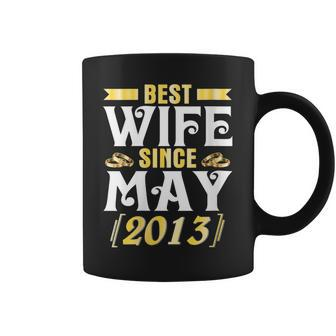 Womens Best Wife Since May 2013 Husband Marriage 10 Years Wedding Coffee Mug | Mazezy