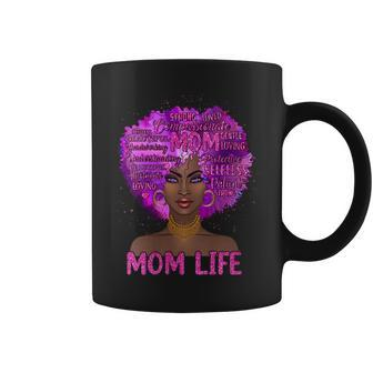 Womens Black Woman Mom Life Mom African American Happy Mothers Day Coffee Mug | Mazezy