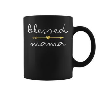 Womens Blessed Mama T Shirts For Women Mothers Day Shirt Coffee Mug | Mazezy