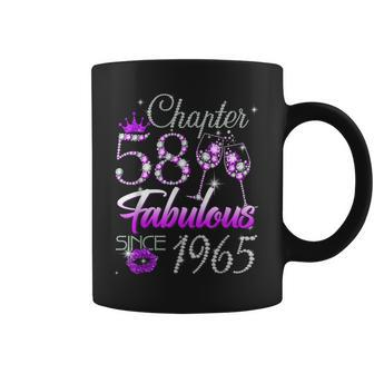 Womens Chapter 58 Fabulous Since 1965 58Th Birthday Queen Coffee Mug - Seseable