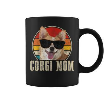 Womens Corgis Mom Vintage Sunglasses Funny Corgis Dog Owner Coffee Mug - Seseable