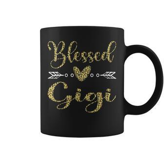 Womens Cute Blessed Gigi Leopard Family Matching Mothers Day Coffee Mug - Thegiftio UK
