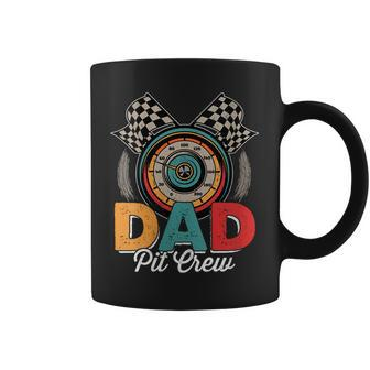 Womens Dad Pit Crew Hosting Car Race Funny Fathers Day Coffee Mug - Thegiftio UK