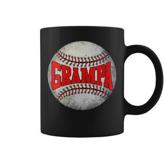 Womens Distressed Baseball Grampa Men Funny Fathers Day Coffee Mug - Thegiftio UK