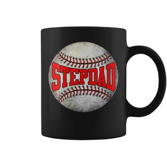 Womens Distressed Baseball Stepdad Men Funny Fathers Day Coffee Mug - Thegiftio UK