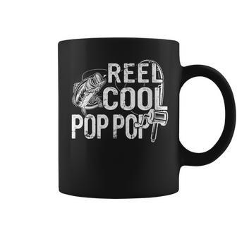 Womens Distressed Reel Cool Pop Pop Fishing Fathers Day Coffee Mug - Thegiftio UK