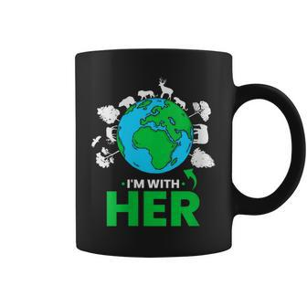 Womens Earth Day Im With Her Mother Earth World Environmental Coffee Mug | Mazezy