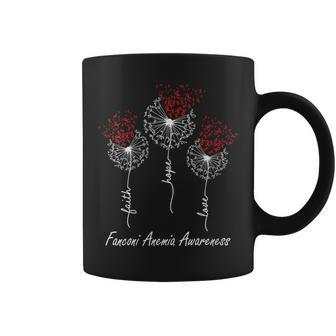 Womens Fanconi Anemia Awareness Faith Hope Love Dandelion Coffee Mug | Mazezy AU