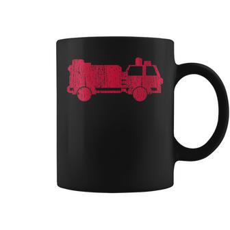 Womens Fire Truck Vintage Fire Fighter Gift Fireman Coffee Mug - Seseable
