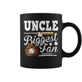 Womens Funny Fathers Day Uncle And Biggest Fan Baseball Boys Girls Coffee Mug - Thegiftio UK