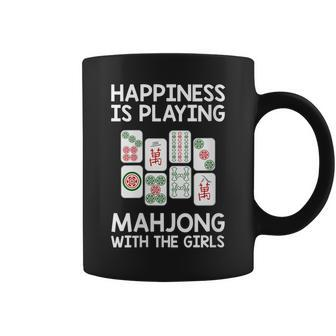 Womens Funny Mahjong Gift Cool Happiness Is Playing Mahjong Girls Coffee Mug | Mazezy AU