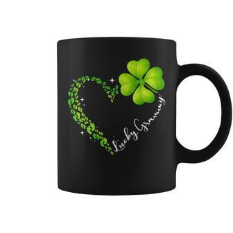 Womens Funny St Patricks Day Gift For Women - Lucky Grammy Heart Coffee Mug | Mazezy