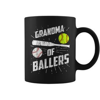 Womens Grandma Of Ballers Funny Baseball Softball Mothers Day Gift Coffee Mug | Mazezy