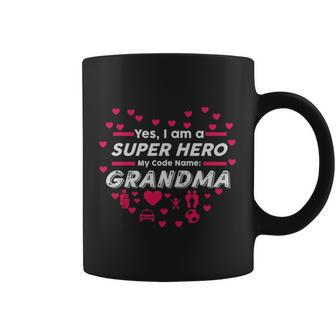 Womens Grandma Superhero Tshirt Super Hero Womens Gift Tee Coffee Mug - Thegiftio UK