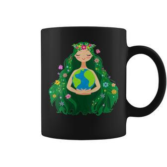 Womens Green Mother Earth Day Save Our Planet For Girls Kids Coffee Mug | Mazezy
