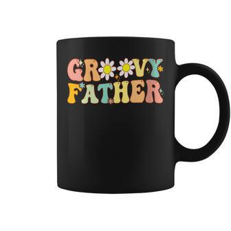 Womens Groovy Father Birthday Matching Family Party Fathers Day Coffee Mug - Thegiftio UK