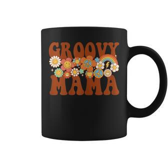 Womens Groovy Mama Retro Matching Family Baby Shower Mothers Day Coffee Mug | Mazezy
