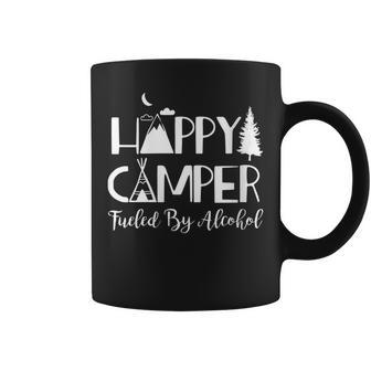 Womens Happy Camper Fueled By Alcohol Camping Party Drinking Coffee Mug | Mazezy