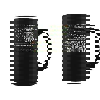 Womens Husband Daddy Protector Hero Camouflage Flag Fathers Day Coffee Mug - Thegiftio UK