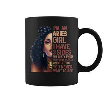 Womens I Have 3 Side Aries Girl Cool Zodiac Astrology Star Sign Coffee Mug | Mazezy