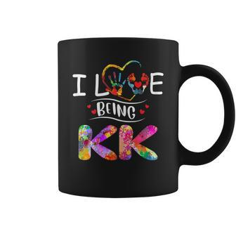 Womens I Love Being Kk - Colorful Art- Grandma Coffee Mug | Mazezy