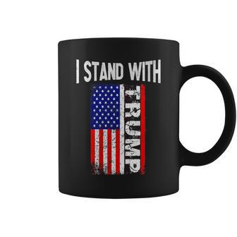 Womens I Stand With President Trump Pro Trump Supporter Anti Biden Coffee Mug | Mazezy